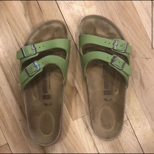 Green 2 strap Birkenstock’s